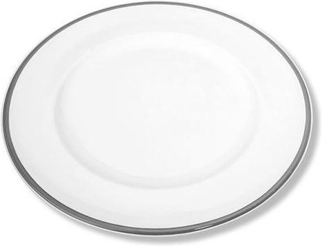 Gmundner Keramik Grauer Rand Speiseteller mit Fahne Gourmet 29 cm