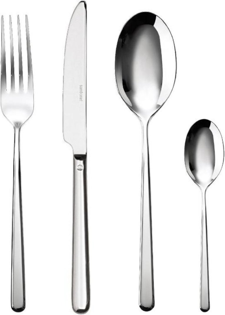 Sambonet Linear - Edelstahl 18/10 Besteckset 24-tlg. Vollheft / Monoblock