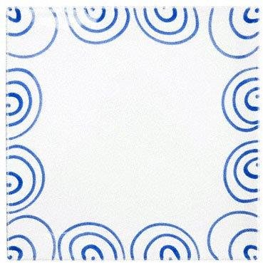 Gmundner Keramik Blaugeflammt Platzteller eckig 31x31x2,8 cm