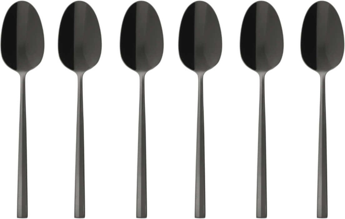 Sambonet Rock - Edelstahl / PVD schwarz Mokkalöffel Set 6-tlg.