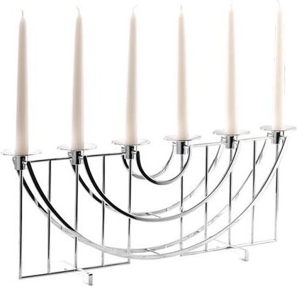 Robbe & Berking Sphinx 925 Sterling Silber 6-Lichtiger Leuchter l: 60 cm / h: 23,5 (ohne Kerzen)