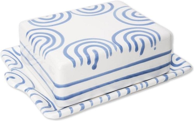 Gmundner Keramik Blaugeflammt Butterdose 250 g