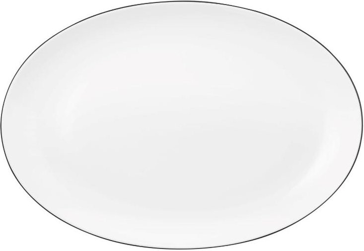 Seltmann Weiden Lido Black Line Platte oval 35x24 cm