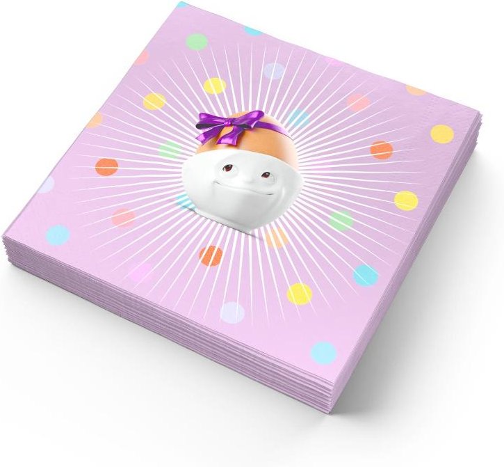 TV Tassen Servietten Cocktail flieder 'Kinner Geburtstag' 25x25 cm 20 Stück