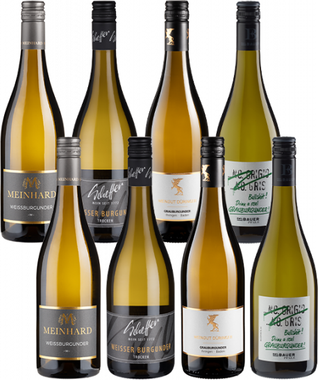 8er-Paket Weißburgunder. vs Grauburgunder - Weinpakete