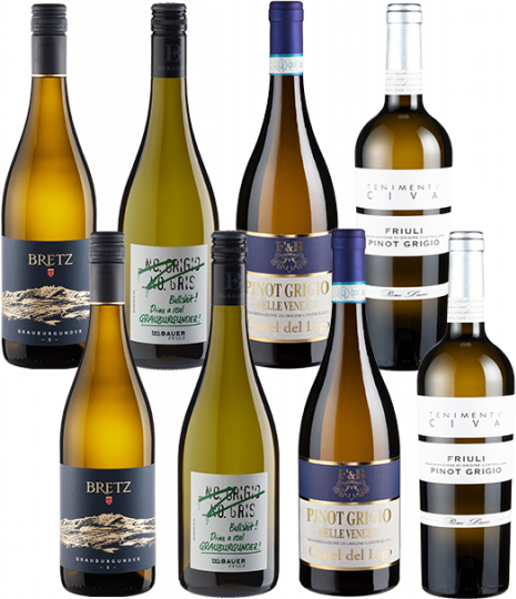 8er-Paket Pinot Grigio vs. Grauburgunder - Weinpakete