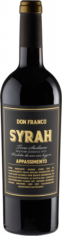 Don Franco Syrah Terre Siciliane Leggero Appassimento (2024) - Cantine Ermes - Rotwein aus Sizilien, Italien