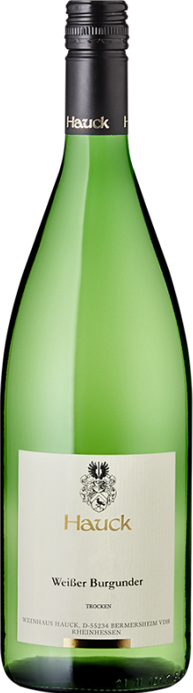 Weißer Burgunder trocken Liter (2023) - Hauck - Weißwein aus Rheinhessen, Deutschland