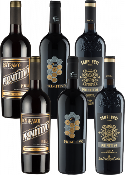 6er-Paket Primitivo Genuss - Weinpakete aus Italien