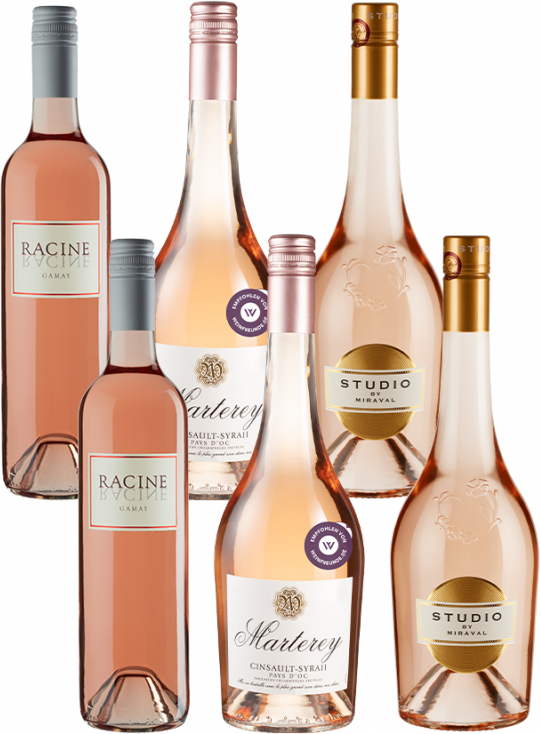 6er Paket Frankreichs Rosé-Favoriten inkl. Studio Miraval Rosé - Weinpakete