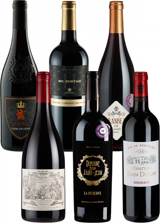 6er-Kennenlernpaket Französische Rotweine - Weinpakete aus Frankreich
