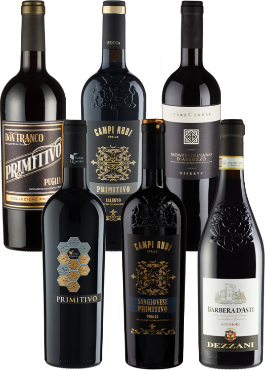 6er-Kennenlernpaket italienische Rotweine - Weinpakete