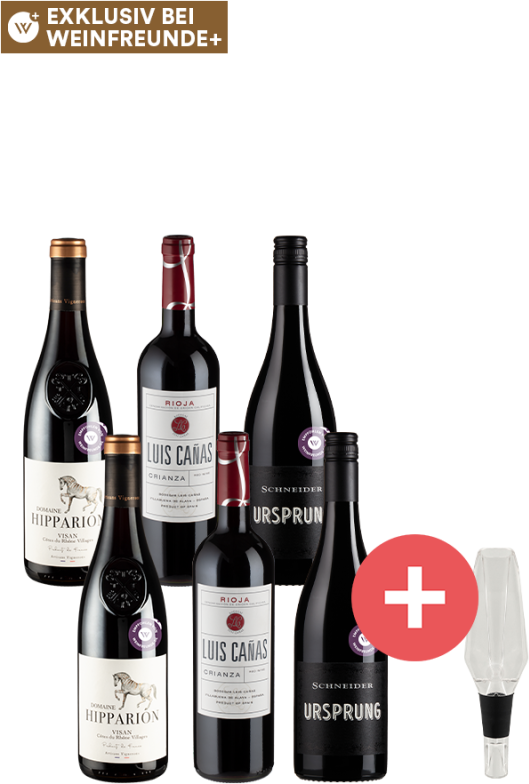 6er-Paket Rotwein Favoriten + GRATIS Belüfter - Weinpakete