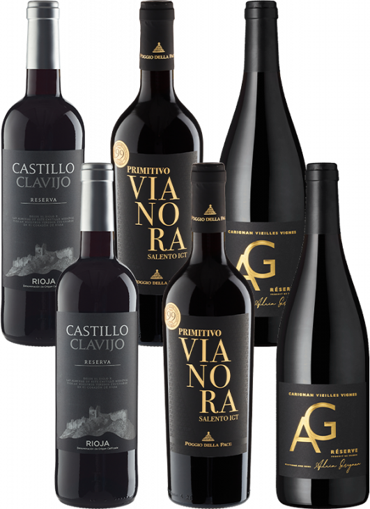 6er-Paket Rotwein-Entdeckungen - Weinpakete