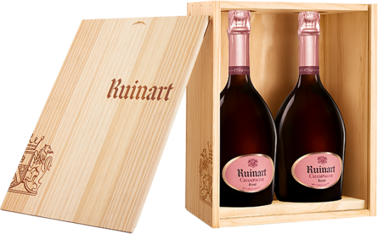 Ruinart Champagner Rosé 2x0,75l Holzkiste - Ruinart - Schaumwein aus Frankreich