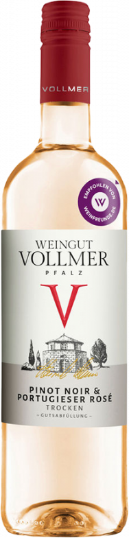 Portugieser Pinot Noir Rosé trocken (2024) - Heinrich Vollmer - Roséwein aus der Pfalz, Deutschland