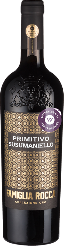 Famiglia Rocca Primitivo Susumaniello Collezione Oro (2022) - Angelo Rocca - Rotwein aus Apulien, Italien