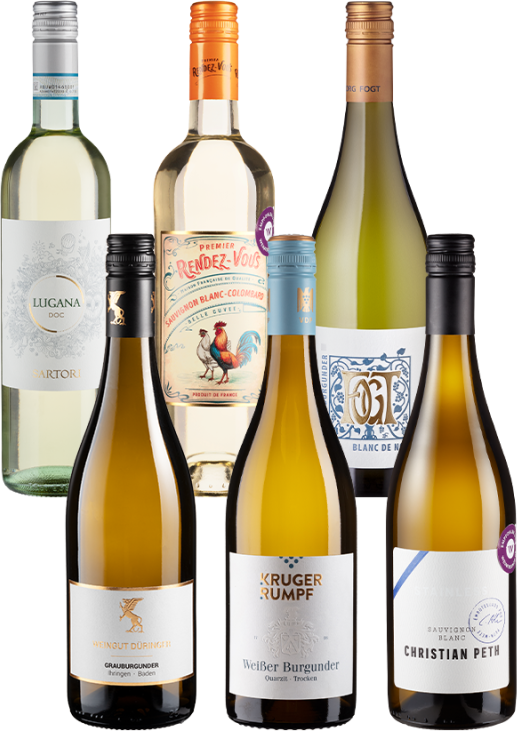 6er-Paket Weißwein-Flight - Weinpakete