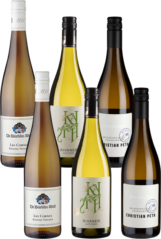 6er-Paket Deutsche Weißweine zum Frühlingsstart - Weinpakete aus Deutschland