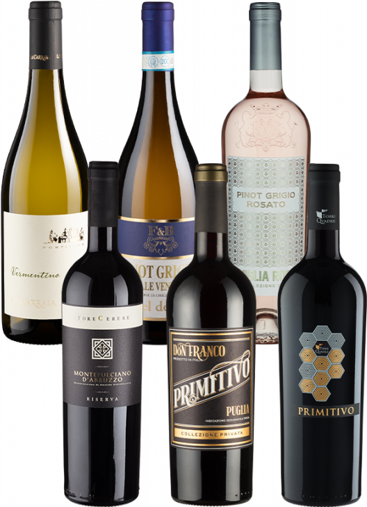 6er-Paket Kennenlernpaket Italien-Favoriten - Weinpakete aus Italien