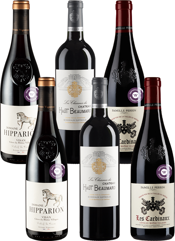 6er-Paket Französische Premium Rotweine - Weinpakete aus Frankreich