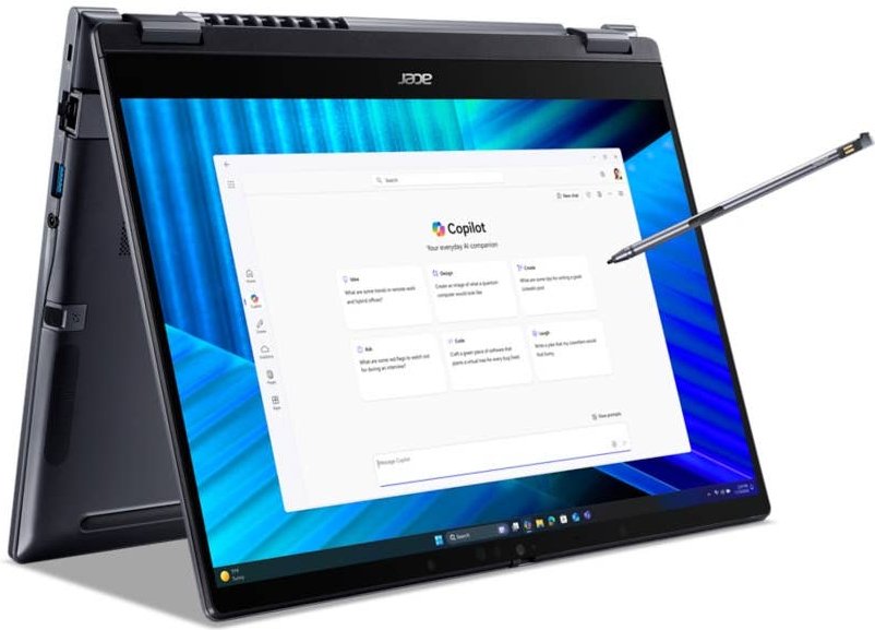 Acer TravelMate P4 Spin 14 Convertible-Notebook | TMP414RN-55-TCO | Blau