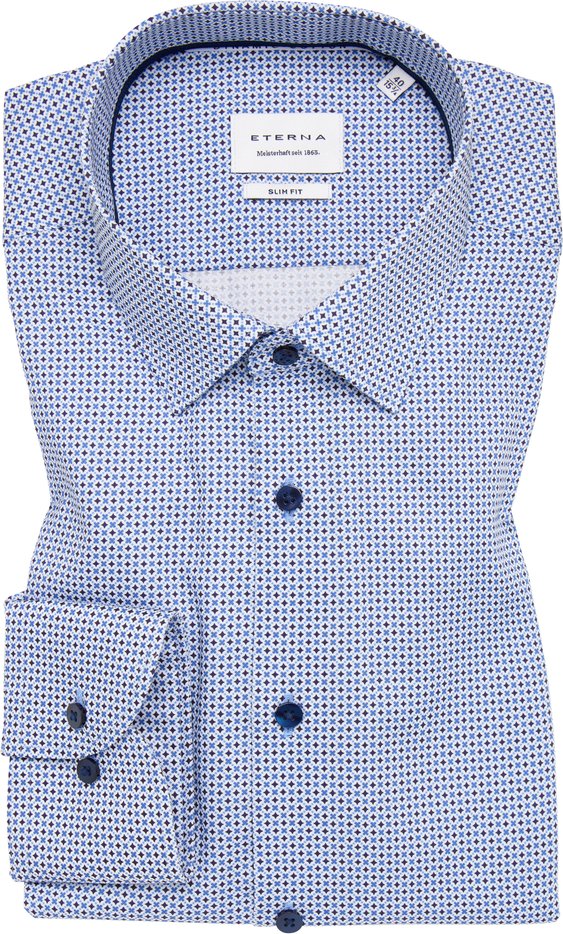 SLIM FIT Hemd in himmelblau bedruckt