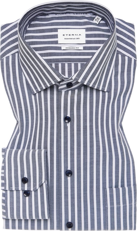 Thumbnail - MODERN FIT Hemd in navy gestreift