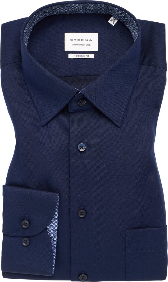 Thumbnail - MODERN FIT Hemd in navy strukturiert