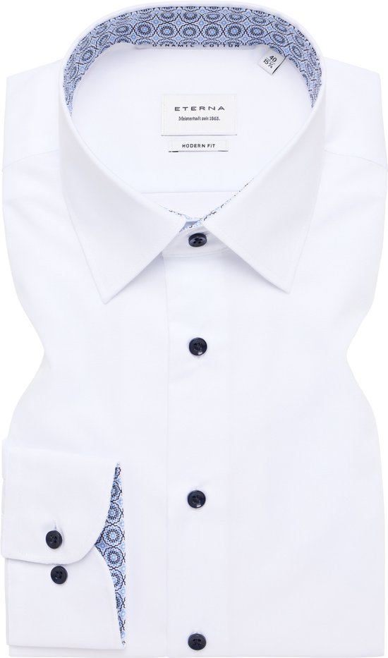 MODERN FIT Hemd in weiß unifarben