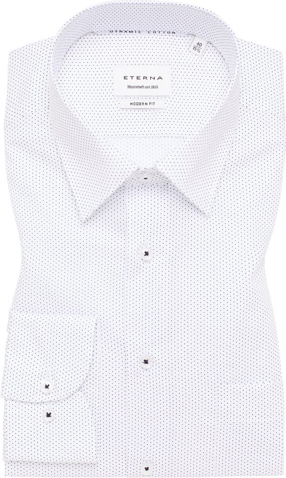 MODERN FIT Hemd in dunkelblau bedruckt