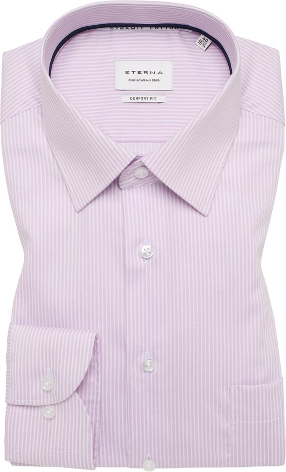 COMFORT FIT Hemd in orchid gestreift