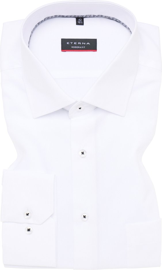 MODERN FIT Hemd in weiß unifarben