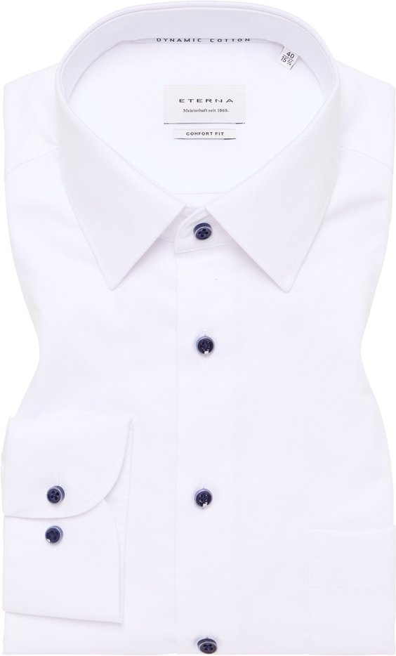 Thumbnail - COMFORT FIT Dynamic Cotton in weiß strukturiert