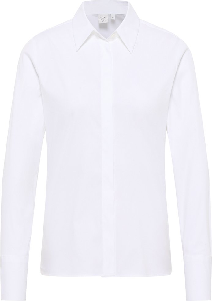 Signature Shirt Bluse in weiß unifarben