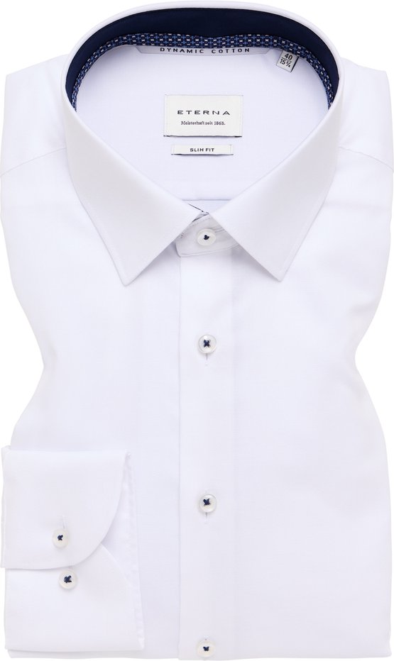 Thumbnail - SLIM FIT Hemd in weiß unifarben