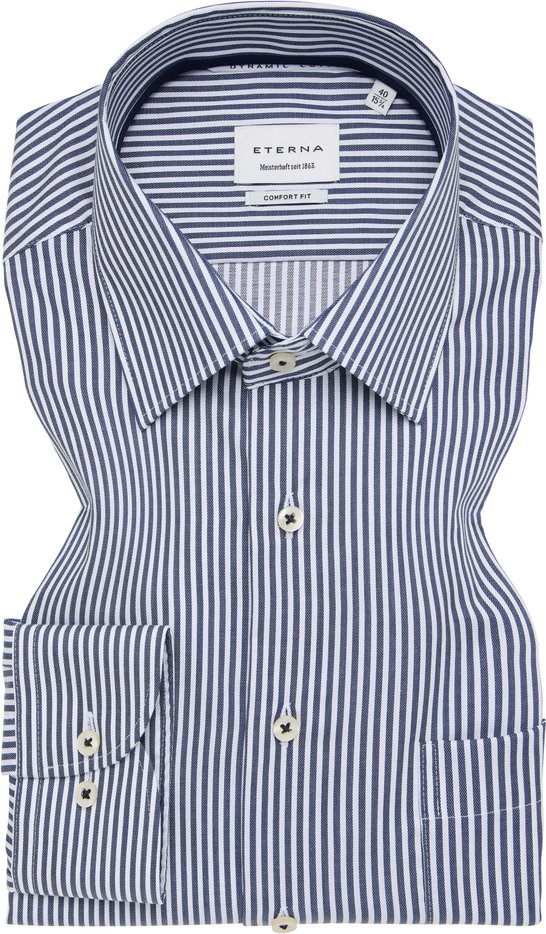 COMFORT FIT Hemd in navy gestreift