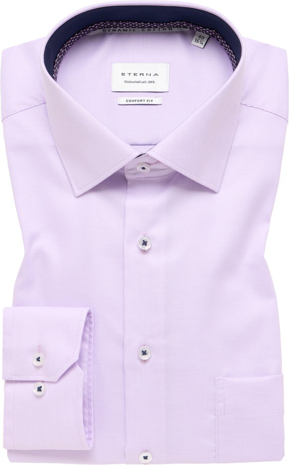COMFORT FIT Hemd in orchid unifarben