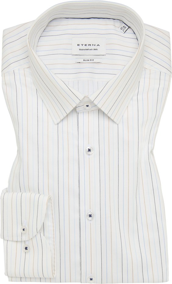 Thumbnail - SLIM FIT Hemd in blau gestreift