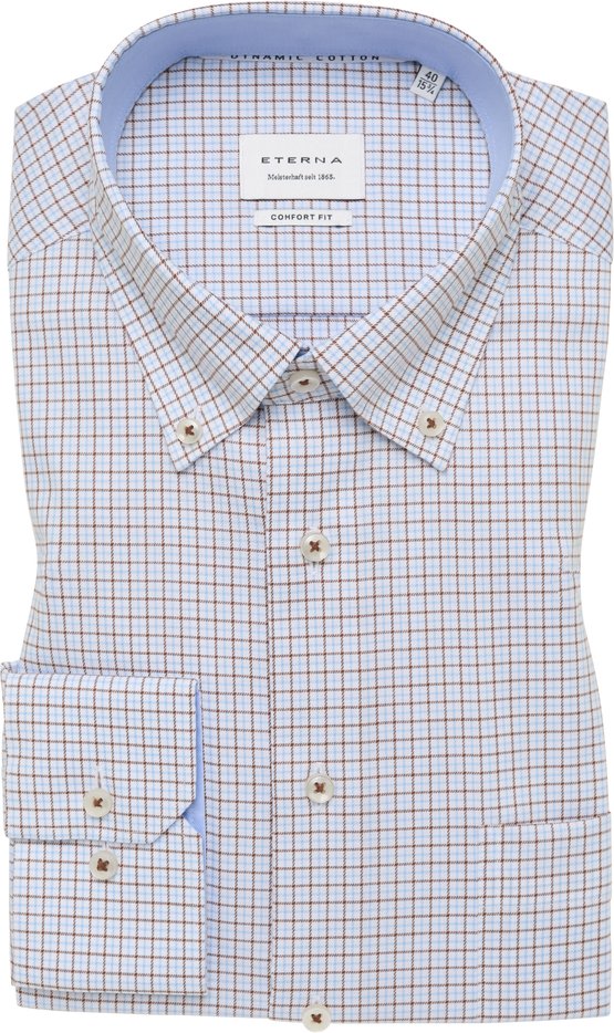 COMFORT FIT Hemd in mandel kariert