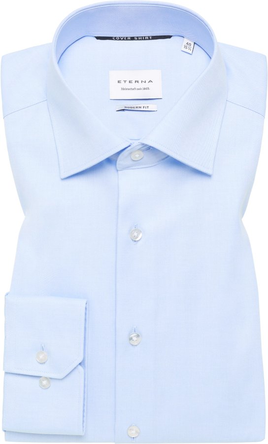 Thumbnail - MODERN FIT Cover Shirt in hellblau unifarben