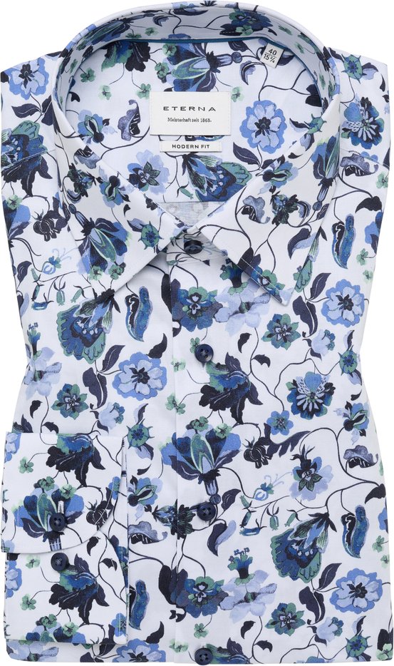 MODERN FIT Hemd in denim bedruckt