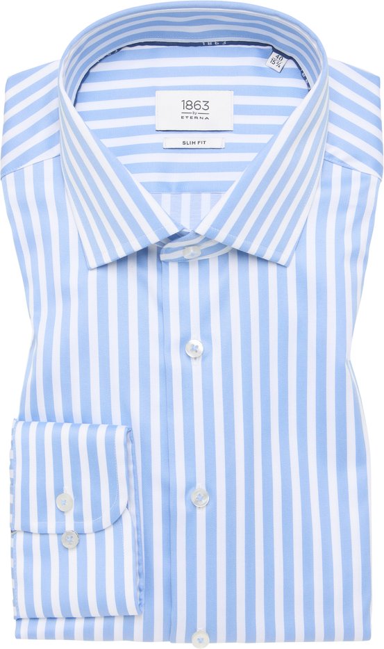 Thumbnail - SLIM FIT Hemd in hellblau gestreift