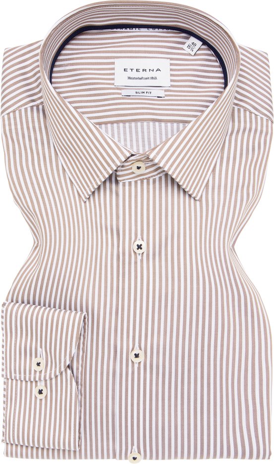 SLIM FIT Hemd in beige gestreift