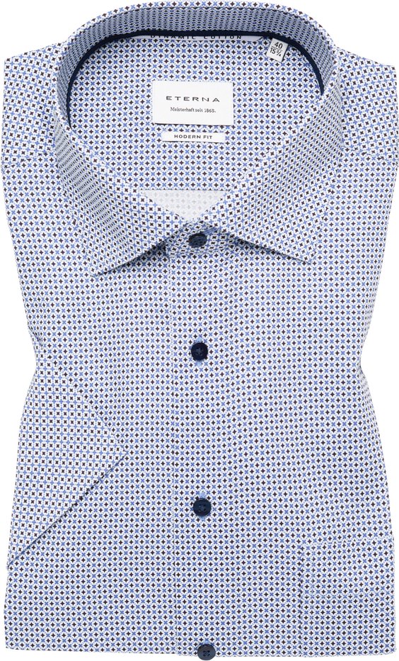 Thumbnail - MODERN FIT Hemd in himmelblau bedruckt