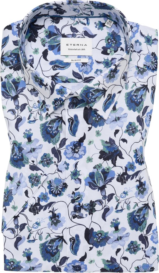 SLIM FIT Hemd in denim bedruckt