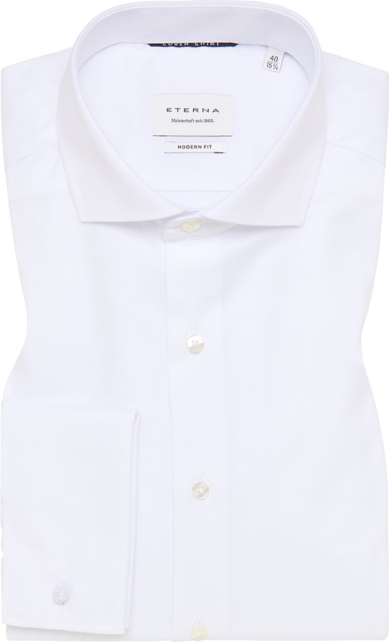 Thumbnail - MODERN FIT Cover Shirt in weiß unifarben