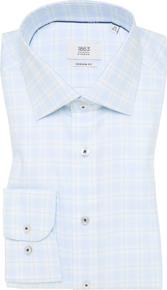 Thumbnail - MODERN FIT Hemd in himmelblau kariert