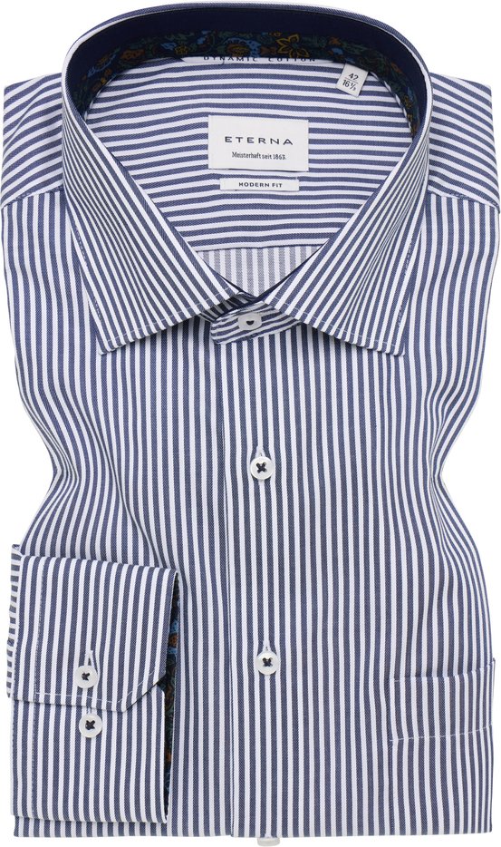 Thumbnail - MODERN FIT Dynamic Cotton in navy gestreift