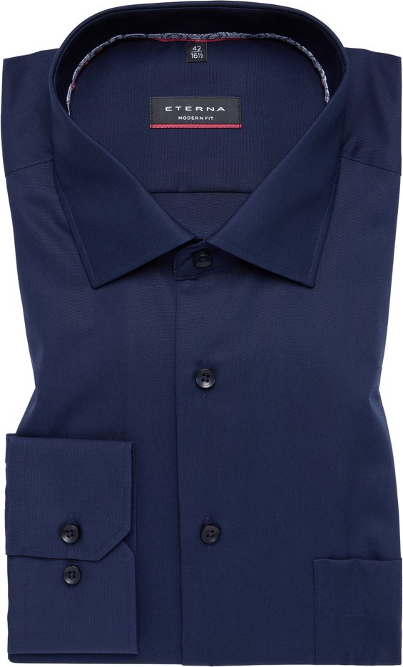 Thumbnail - MODERN FIT Hemd in navy unifarben